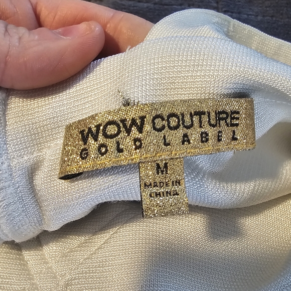 WOW Couture Gold Label VGUC Bandage & Rose Gold Chain Accent Dress Sz Small - Picture 5 of 16